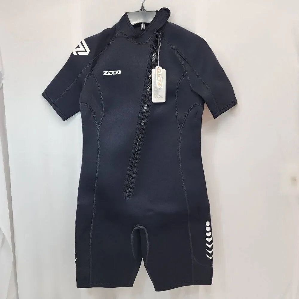 ZCCO Size XL Shorty Wetsuits 3mm Neoprene Womens Front Zipper Diving Suit for Di